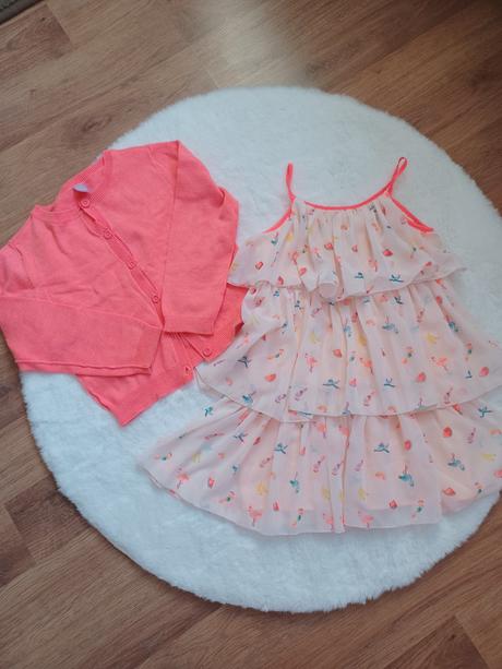 Súprava šaty a svetrík 104, h&m,104