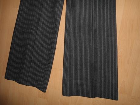 Cierne damske vlnene nohavice, s