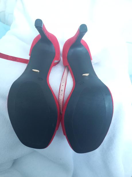 Červené sandále sandálky, 40