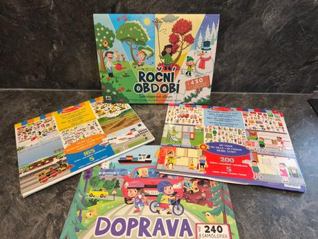 Bloky s adhéznymi samolepkami melissa & doug a iné, 