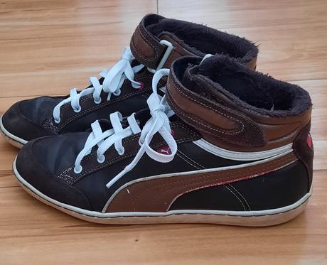 Zateplené kožené tenisky puma, puma,40