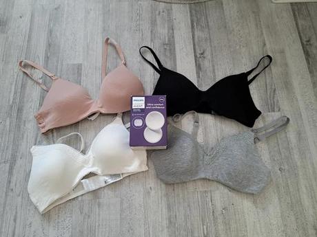 Podprsenky na kojenie + vlozky do podprsenky, h&m,80