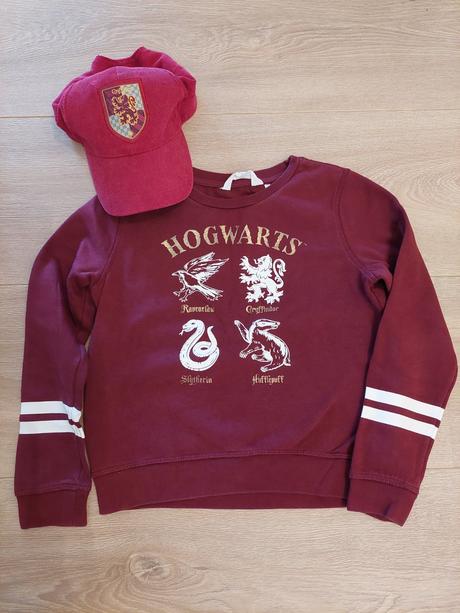 Mikina hogwarts+siltovka, h&m,140