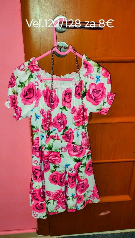 Letné šatky s kabelkou veľ.122/128, 128