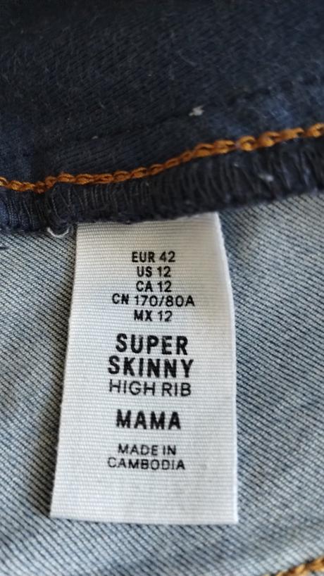 Tehotenské rifle, h&m,xl