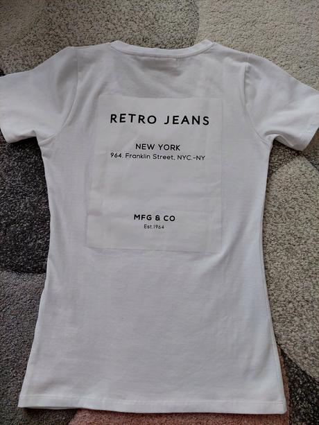 Retro jeans tričko, xs
