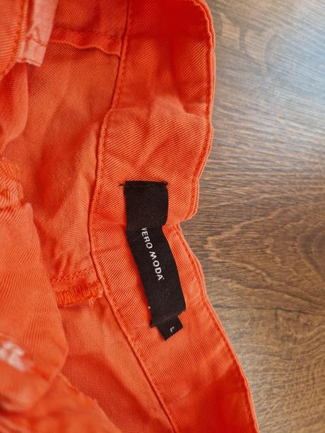 Lososové kraťasy s vysokým pásom vero moda, vero moda,l