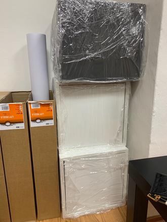 Skrinka s dverami, biela, 35x35x35 cm,