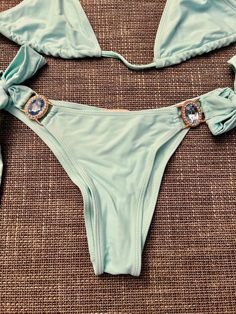 Bleducko modre plavky s kameňmi, veľkosť s, s