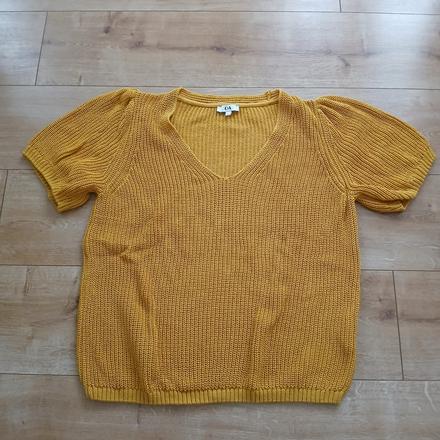 Horčicový bavlnený svetrík, c&a,l