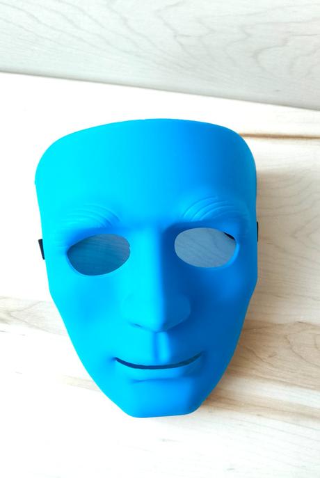 Maska na párty modrá,