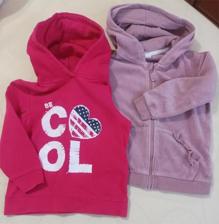 Dievčenské ružové mikiny, h&m,98