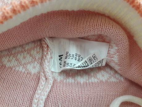 Pletená čiapka s brmbolcom , h&m,86 / 92