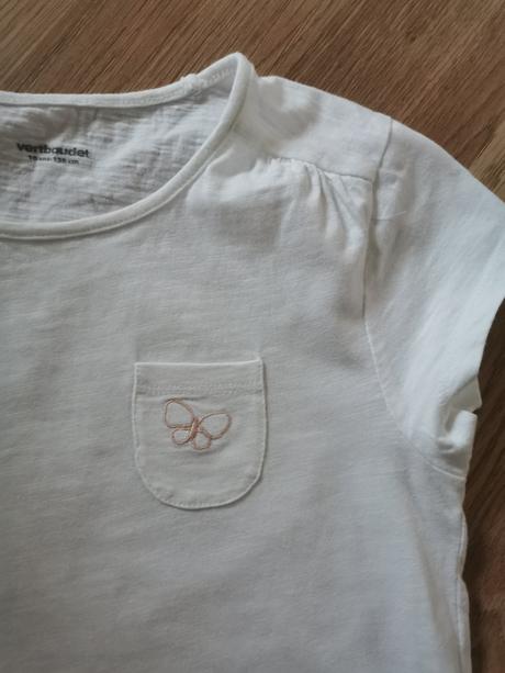 Biele tričko, vertbaudet,128