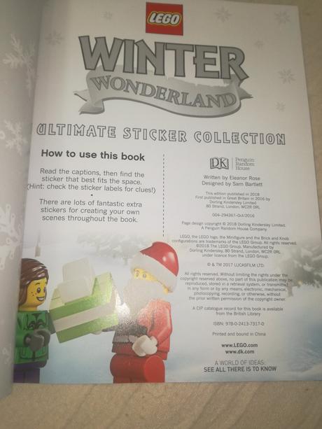 Lego winter wonderland 1000+ stickers nwi19, 