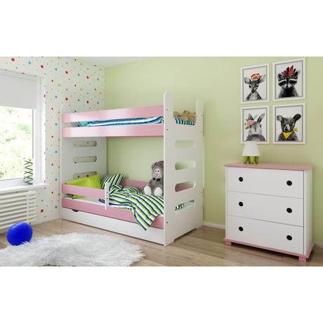 Poschodová posteľ +matrace,šuflík, šírka (cm): 80,dĺžka (cm): 180