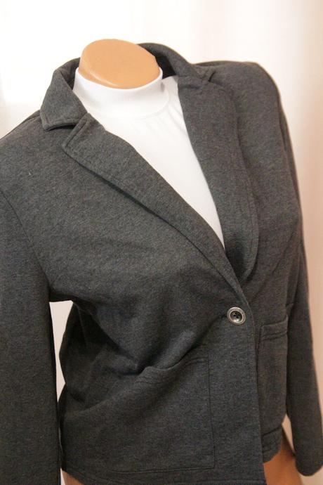 Tmavo šedé teplákové sako q/s design, s