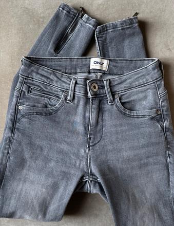 Only šedé skinny jeans, only,34