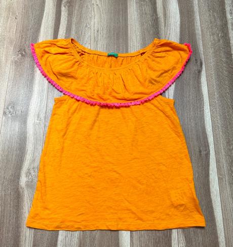 Oranžový top benetton, benetton,152