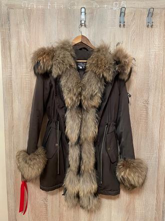 Zimná párka s pravou kožušinou, xs