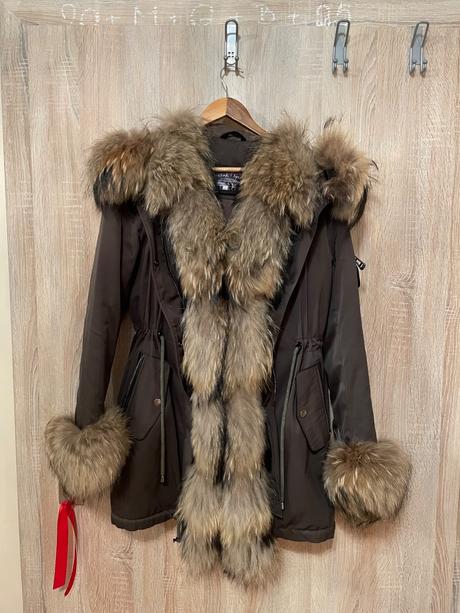 Zimná párka s pravou kožušinou, xs