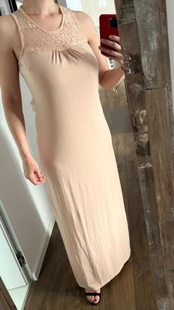 Dlhé marhuľové mango šaty, mango,36