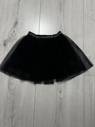 Čierna tylová sukňa s ozdobným pasom, coccodrillo,98