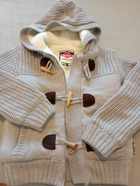 Frajerský zateplený kabátik- svetlošedý 128, lee cooper,128