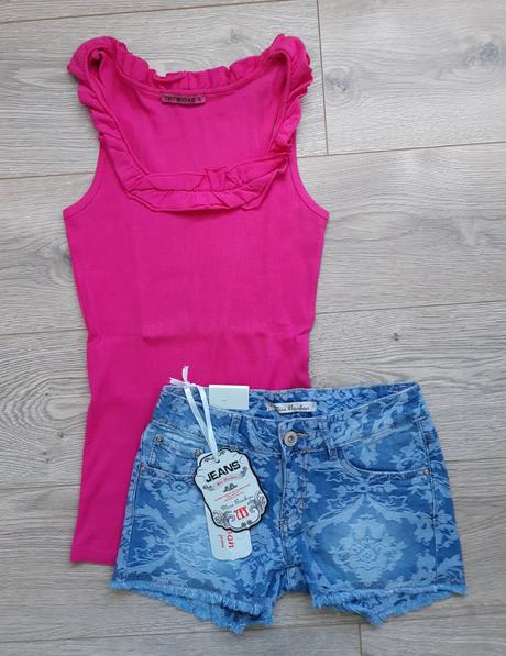 Ruzovy top s volanikom, terranova,s