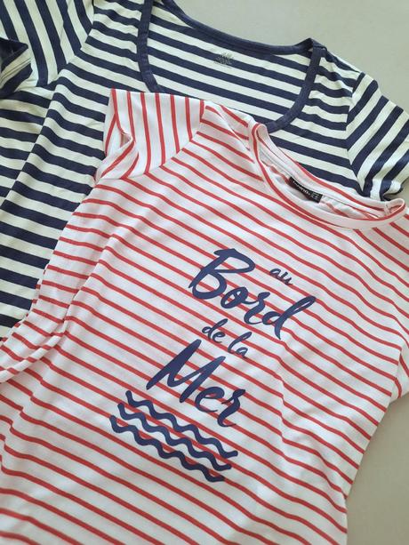 Tričko v námornickom štýle 2 ks, cena spolu, h&m,xl