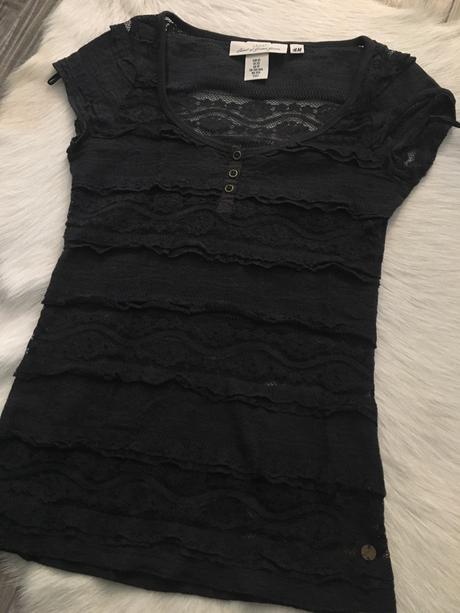 Čipkované tričko, h&m,xs