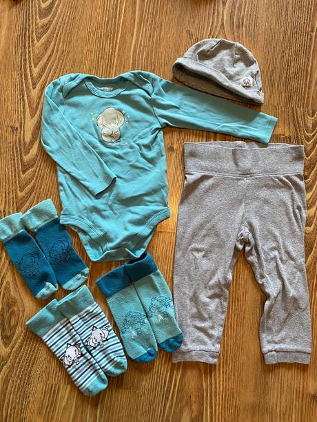 Set dumbo (body+legínky+ čiapka+ ponožky), disney,86