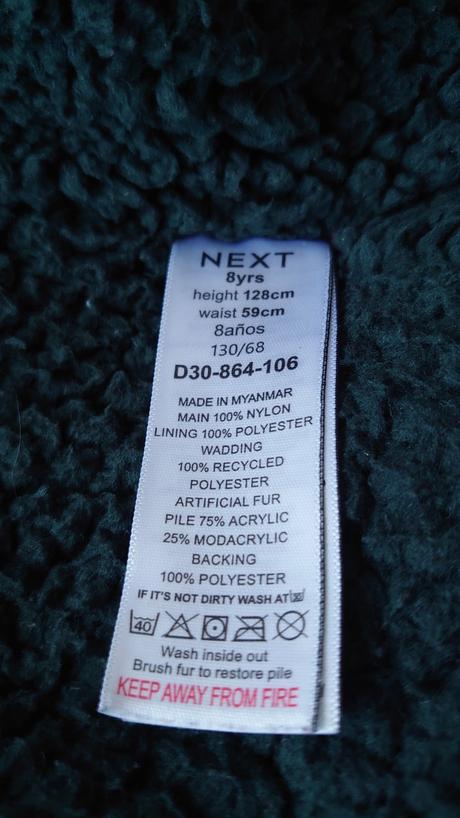 Next úžasná veľmi dobre zateplená zelená bunda, next,128