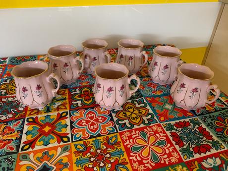 Ružový pohár porcelán, 