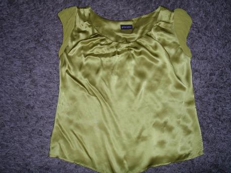 Hodvábna blúzka olivovo zelena s nádychom do zlata, principles,44