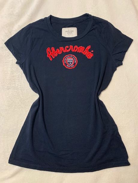 Tmavomodré tričko zn. abercrombie&fitch, abercrombie&fitch,m