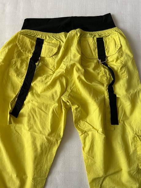 Žlté látkové zumba trištvrťáky-l, l