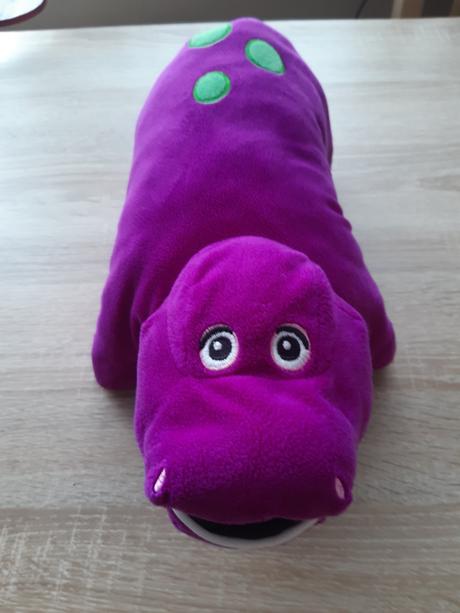 Barney-plyšák/poduštička-iba vystaveny na policke, 