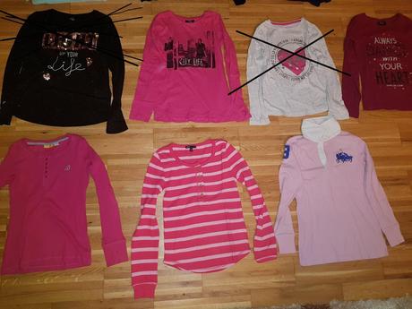 Dievčenské málo nosené tričká v.146/152, 3,-/ks, primark,146