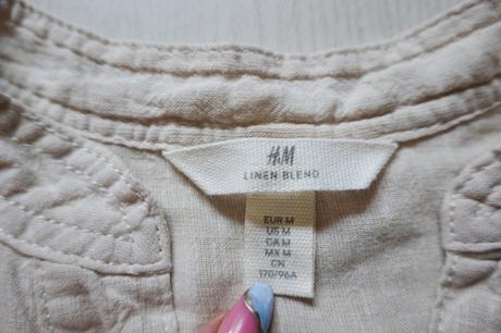 Ľanové šaty h&m linen blend, h&m,m
