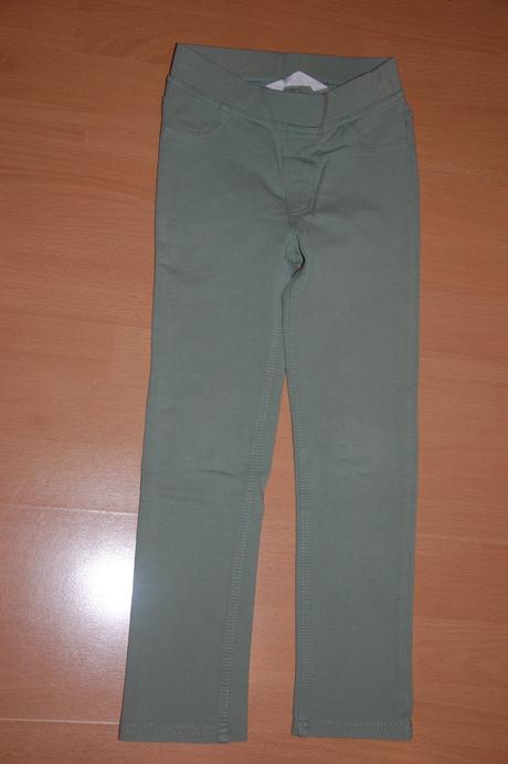 Zelenkavé pružné nohavice, h&m,122