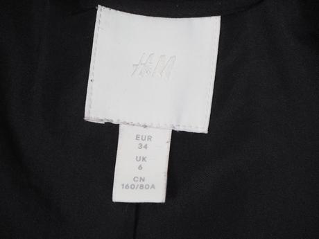 Kvalitné čierne sako h&m, h&m,34