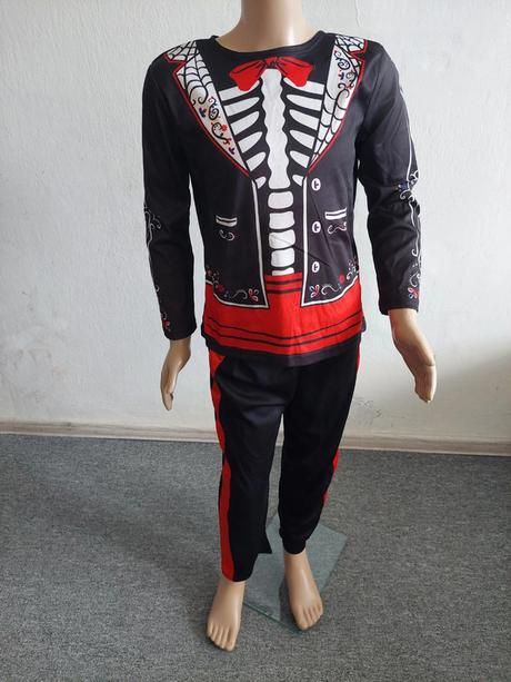 Fešácky kostlivec dvojdielny kostým veľ.122,