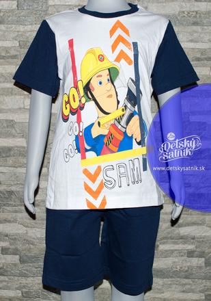 Požiarnik sam chlapčenské letné pyžamo modré, 98