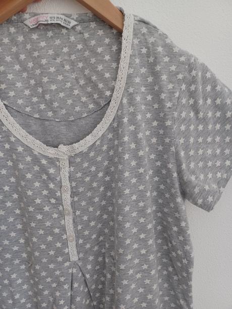 Nočná tehotenská košeľa na kojenie, 