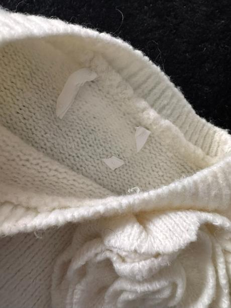 Zara - pletený sveter s kvetom, zara,s