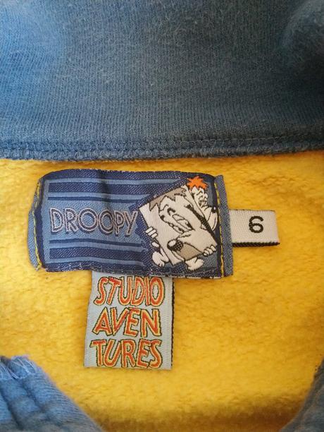 Modro žltá mikina s motívom, droopy, 110-116, 116