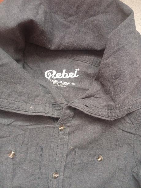 Šedá frajerska košeľa 11-13 r., rebel,158