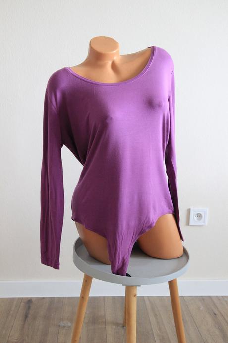Fialový body top s viskózy, 3xl, xxxl
