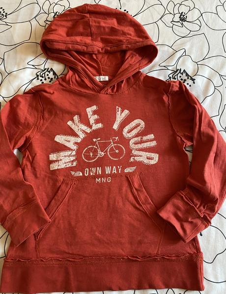 Športová mikina s kapuckou v. 116, mango,116